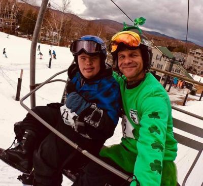 Colin and Kevin on Chairlift