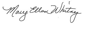 Mary Ellen Whitney Signature