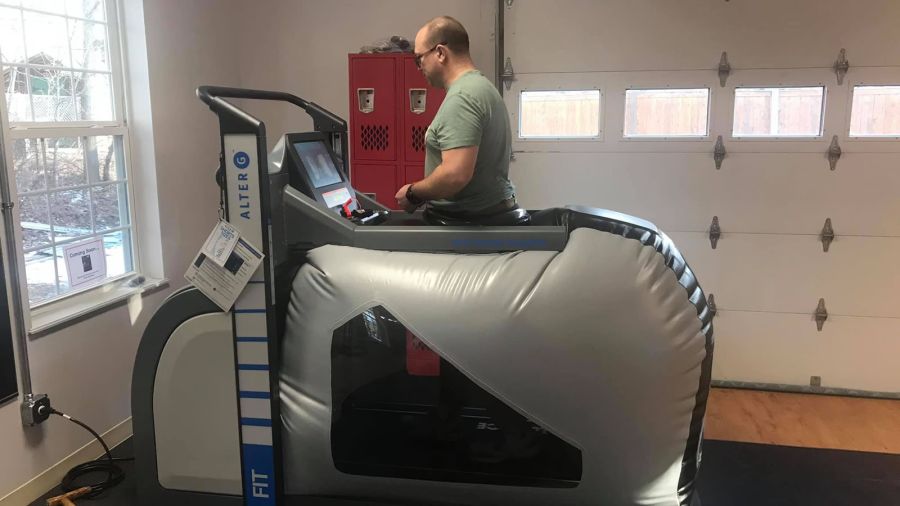 Man using Alter Excercise equipment
